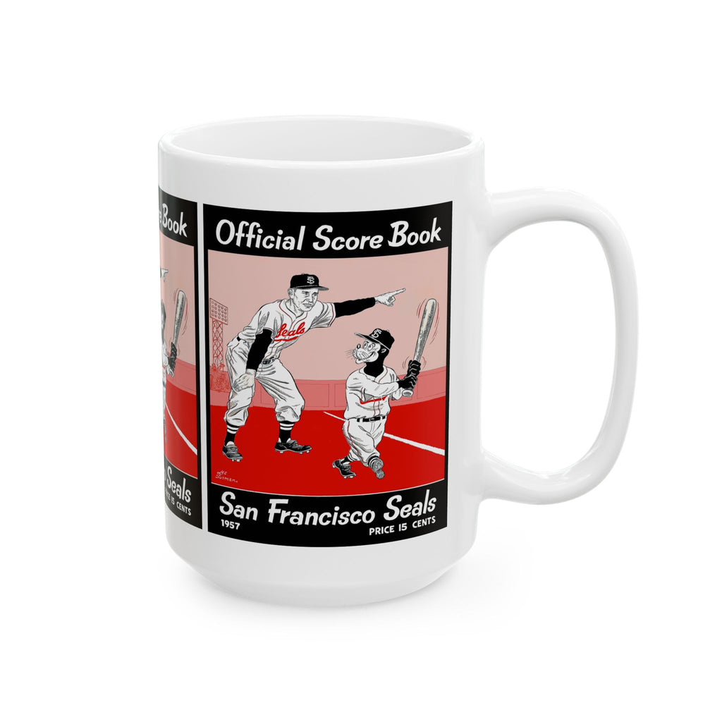 Vintage 1957 Baseball San Francisco Seals Ceramic Mug, Sports Fan Gift, Retro Baseball Team Cup, Baseball Memorabilia, Father's Day Gift