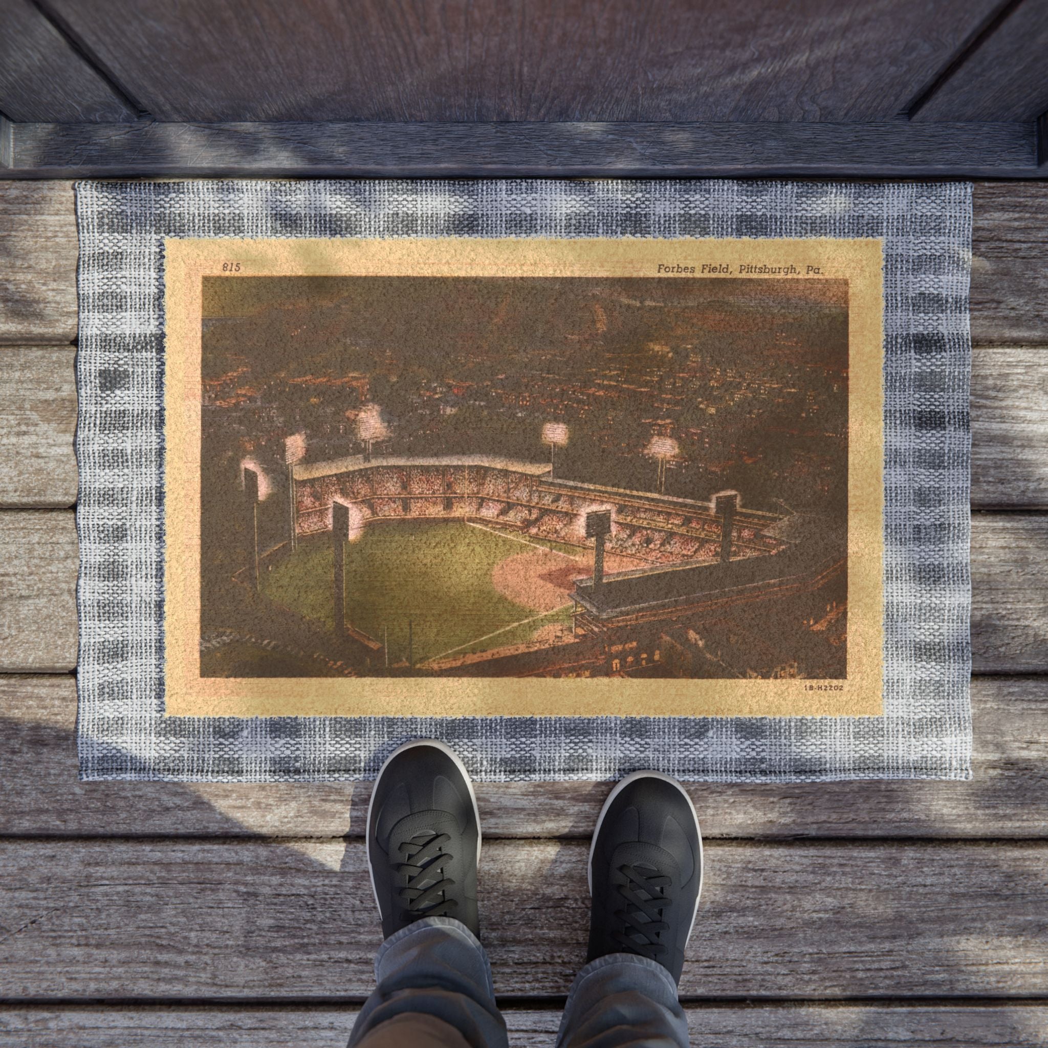 1950 Vintage Pittsburgh Pirates - Forbes Field Postcard - Doormat