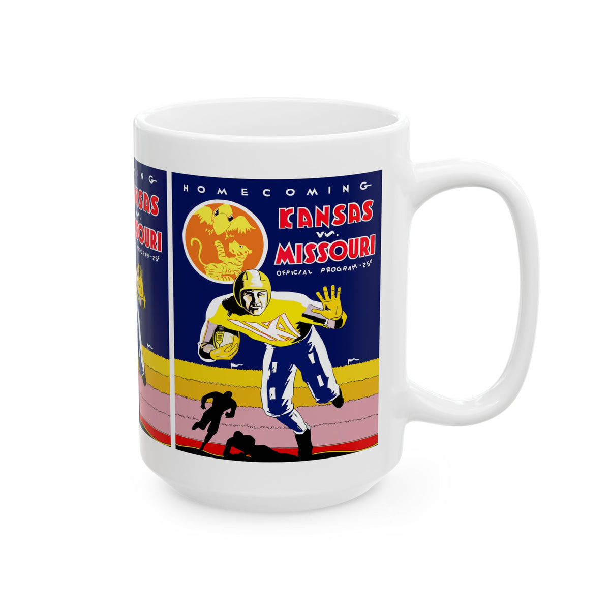 1931 Kansas vs Missouri Vintage Football Ceramic Mug (11oz, 15oz)