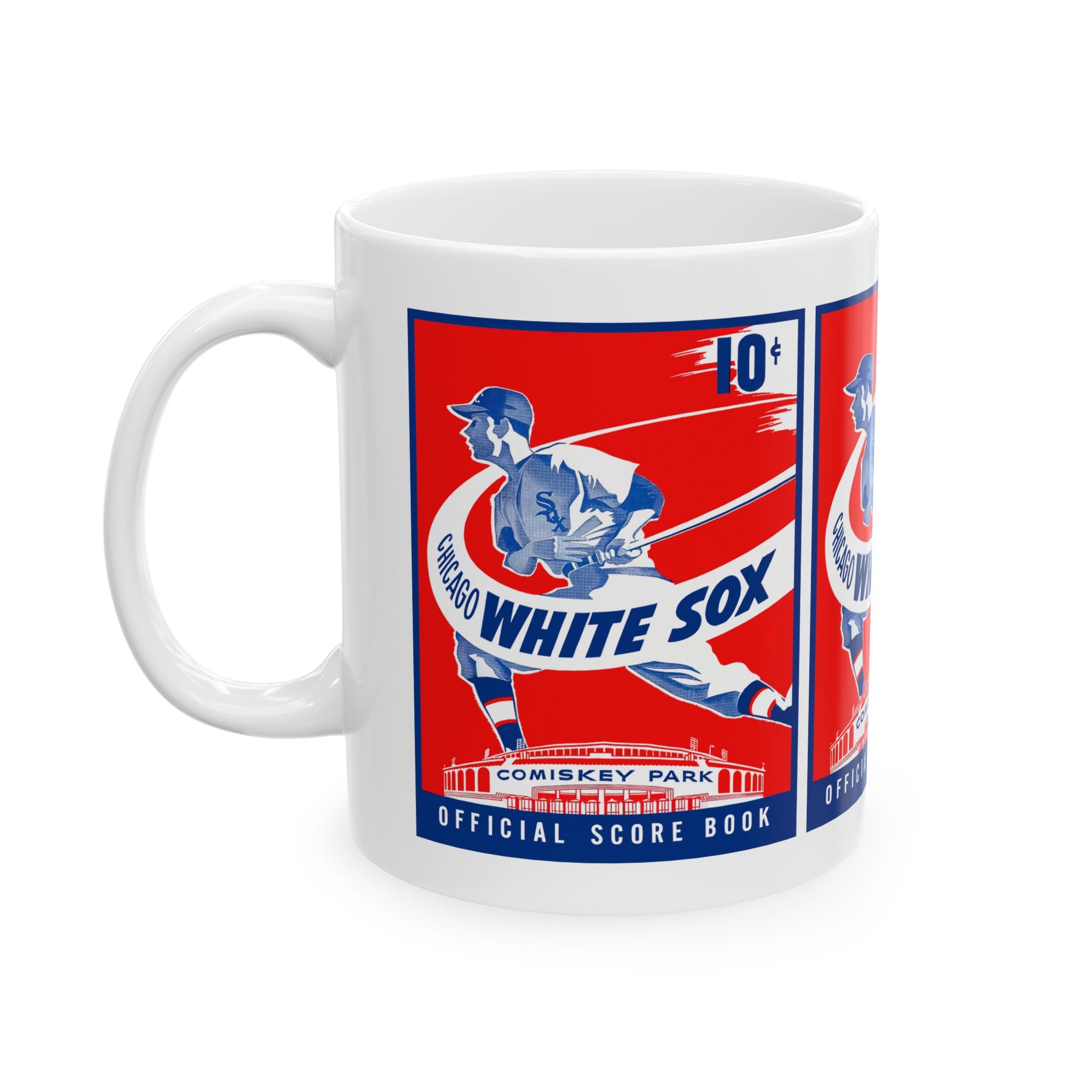 Vintage Baseball Ceramic Mug, Chicago White Sox Gift, Sports Fan Coffee Cup, Retro Baseball Team Memento, Baseball Memorabilia Mug, Father's