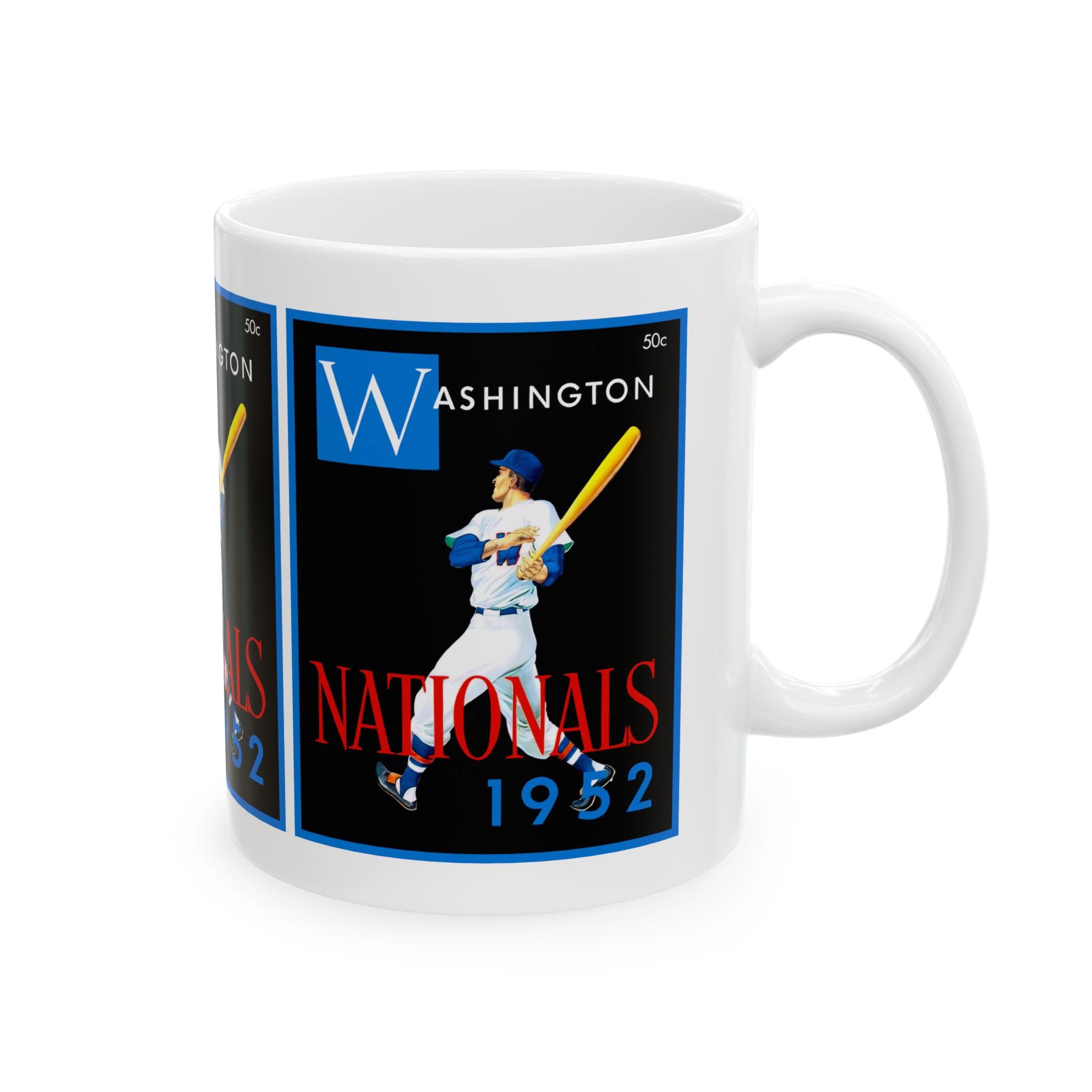 Vintage 1952 Baseball Washington Nationals Yearbook Ceramic Mug, Gift for Baseball Fans, Sports Memorabilia, Baseball Collectibles, Baseball