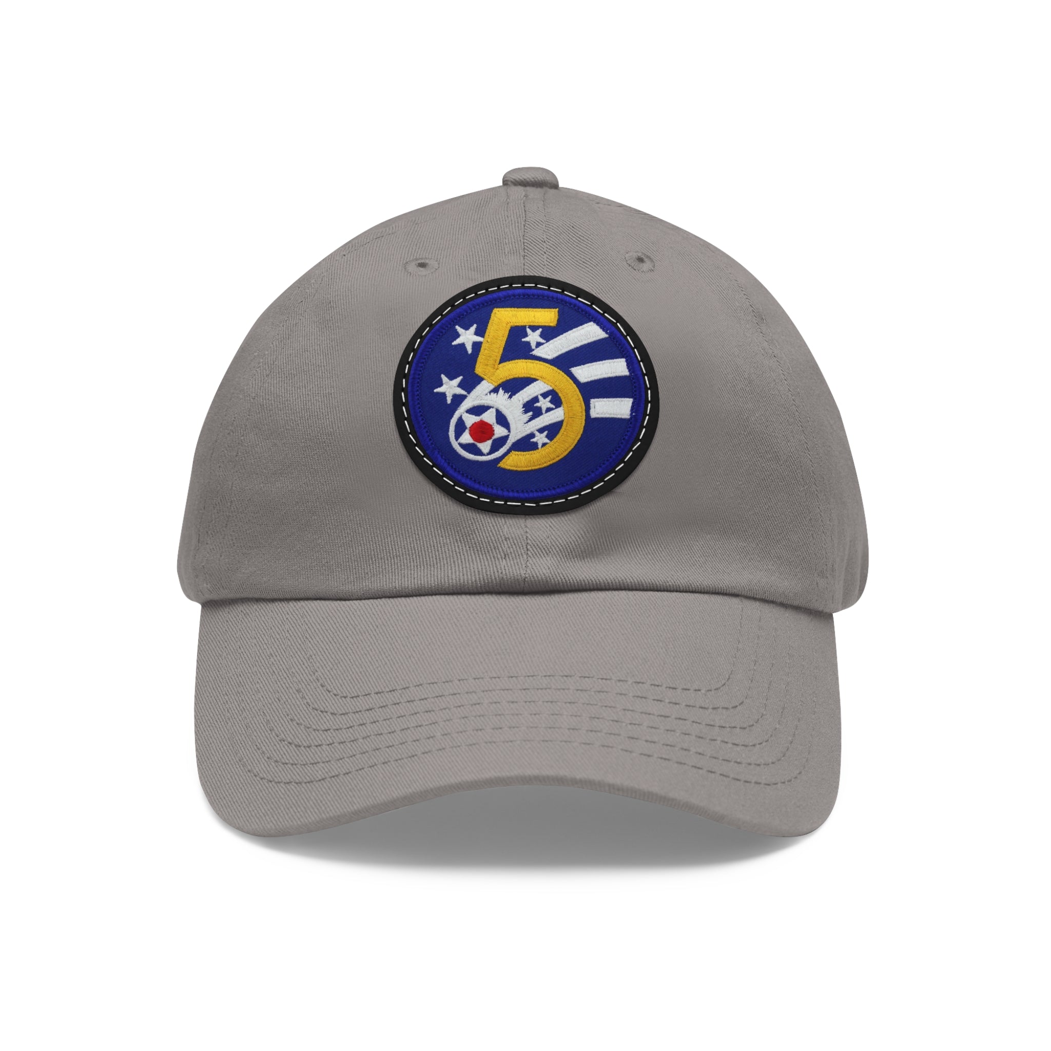 Army Fifty Air Force -  Patch - Dad Hat with Leather Patch (Round)