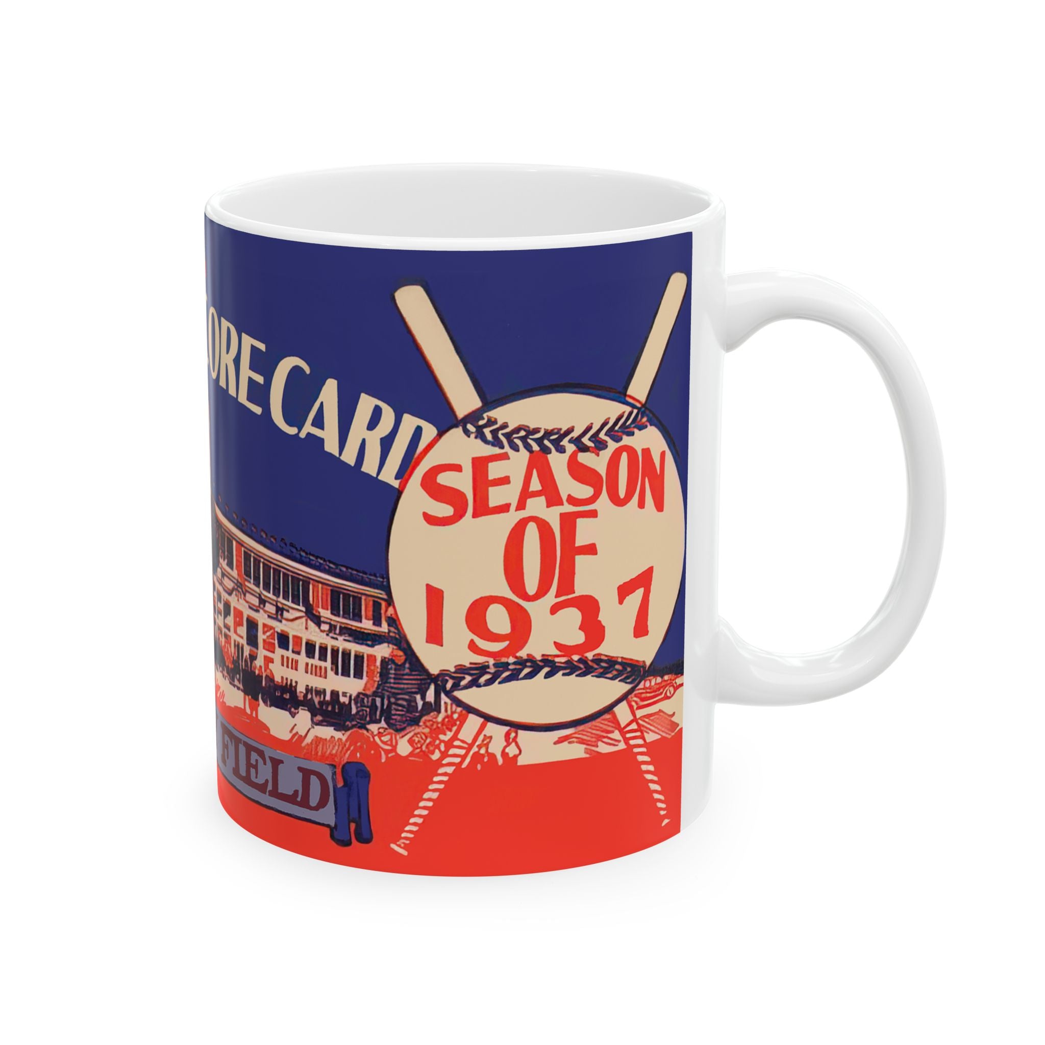 Ceramic Mug, 1937 Pacific Coast League Baseball - Wrigley Field - Los Angeles, Vintage Baseball Fan Gift, Baseball Memorabilia, Sports Lover