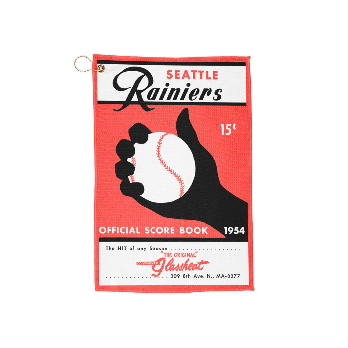 1954 Seattle Rainiers Vintage Scorebook Golf Towel