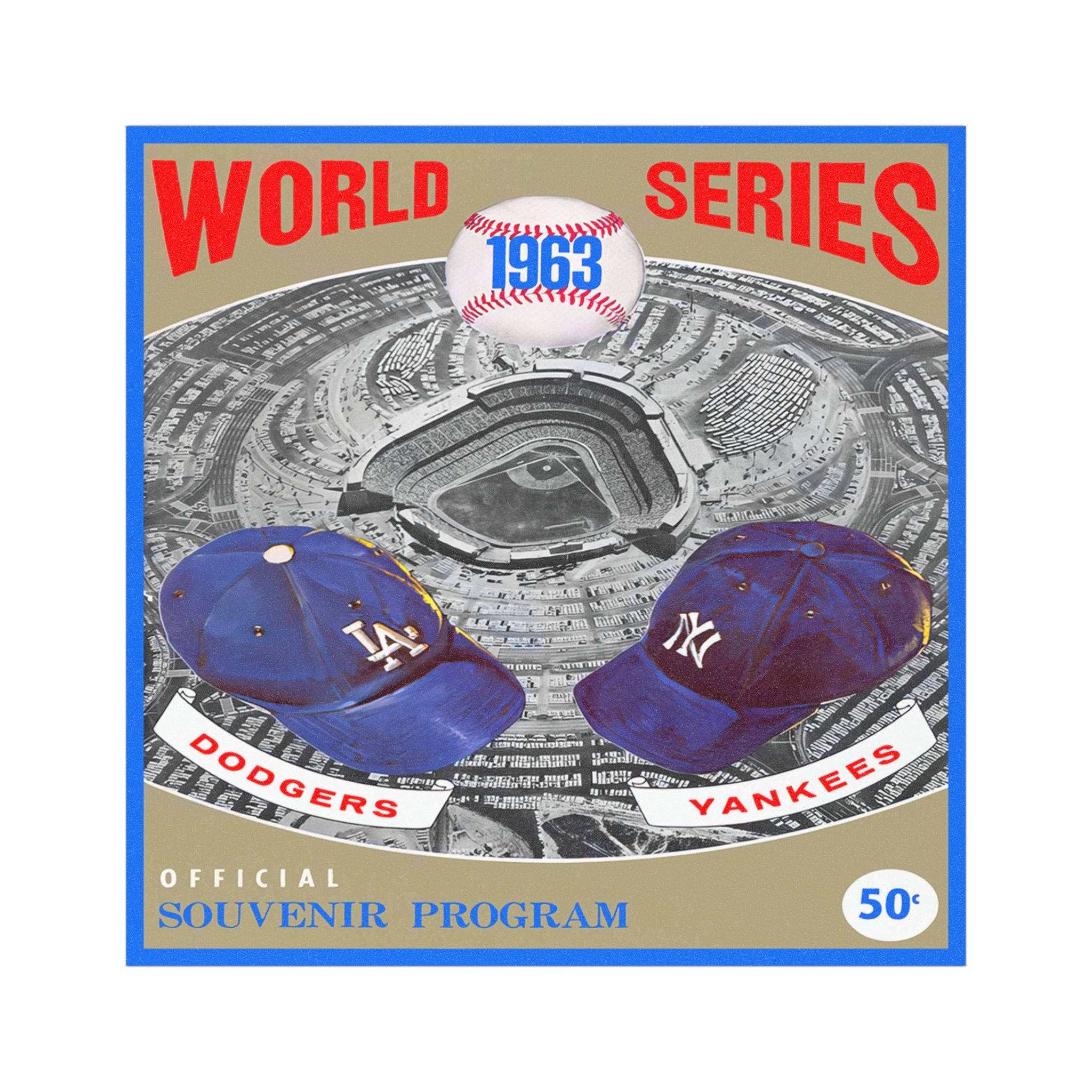 Car Magnets - 1963 Baseball World Series Dodgers Yankees, Sports Fan Gift, Vintage Baseball Memorabilia, Car Accessories, Refrigerator