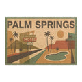Palm Springs Mid-Century Modern Doormat | Retro Desert Palm Coir Entrance Mat