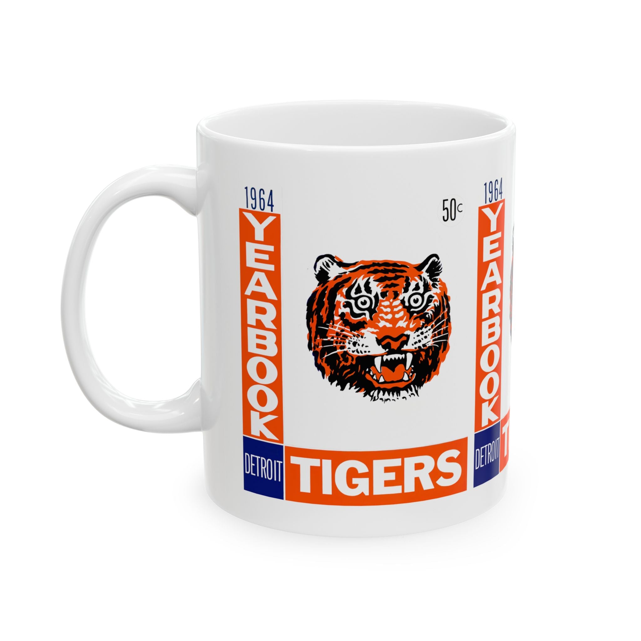 1964 Vintage Detroit Tigers Baseball Yearbook Cover  - Ceramic Mug, 11oz