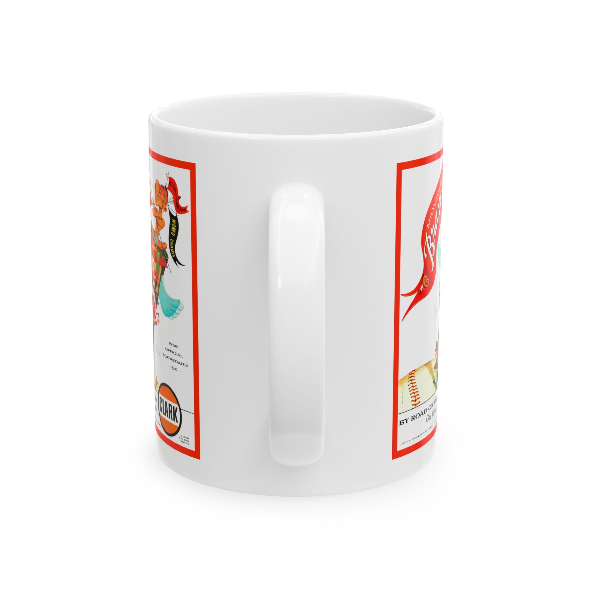 Ceramic Mug, 1958 Milwaukee Braves Baseball World Champions, Baseball Fan Gift, Sports Memorabilia, World Series Commemorative Cup, Baseball