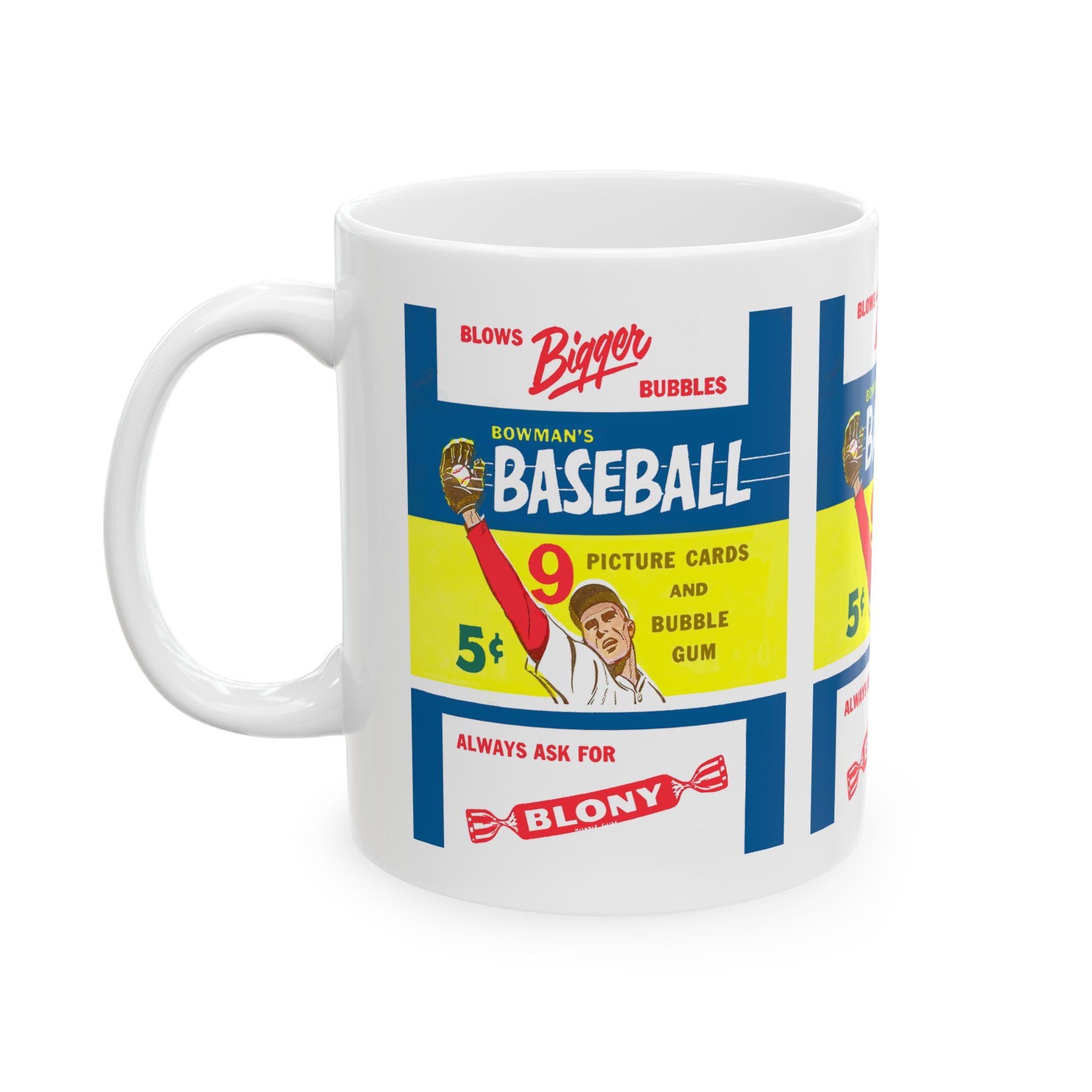 1955 Vintage Bowman's Baseball Card Wrapper - Ceramic Mug, 11oz