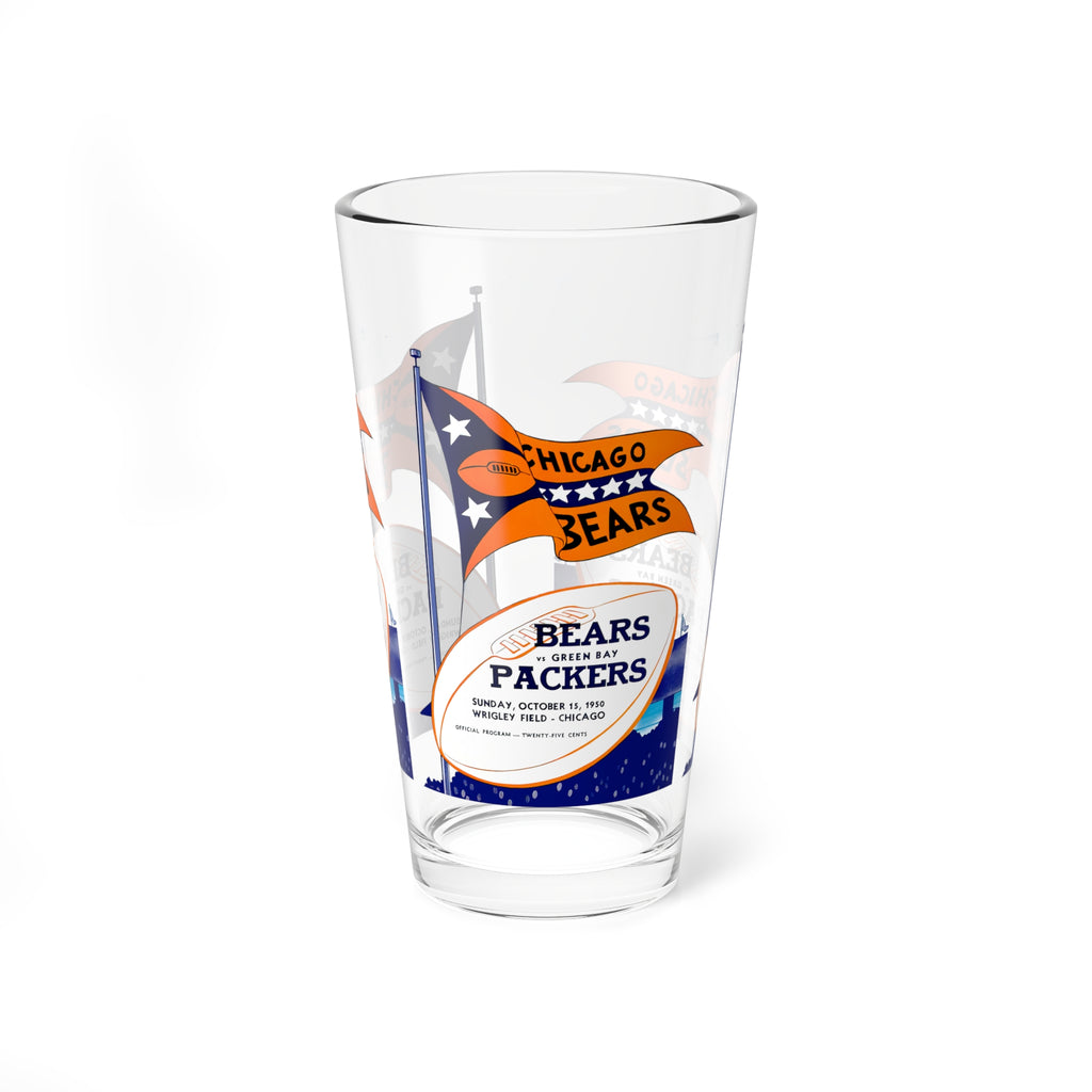 1950 Vintage Chicago Bears - Green Bay Packers Football Program Cover -  Pint Glass, 16oz