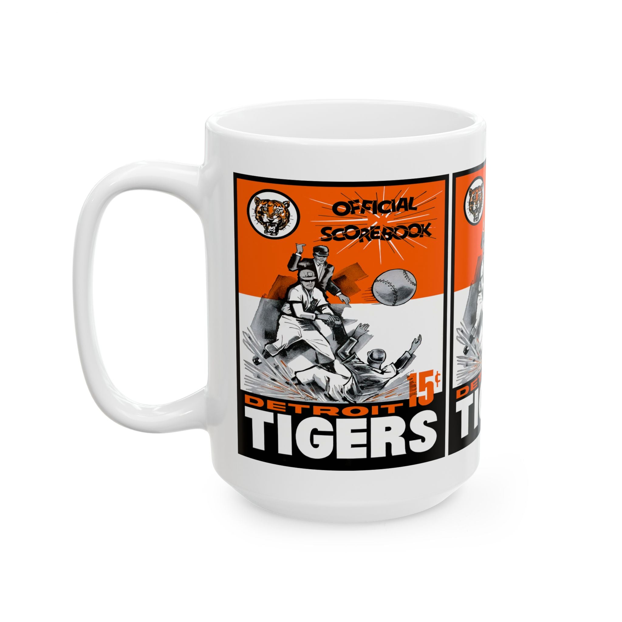 1962 Detroit Baseball Mug | Vintage Baseball Ceramic Coffee Cup 11oz and 15oz