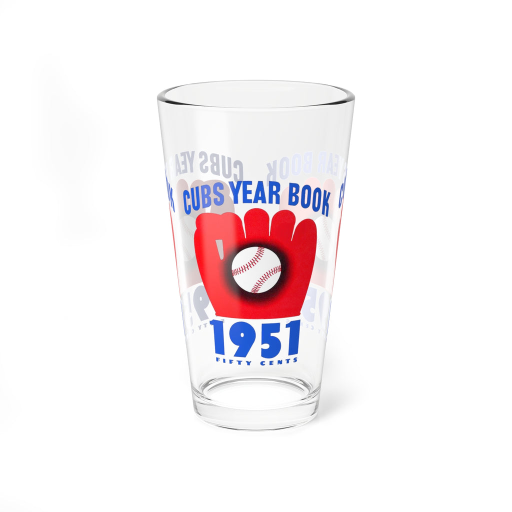 1951 Vintage Chicago Cubs Baseball Yearbook Cover -  Pint Glass, 16oz