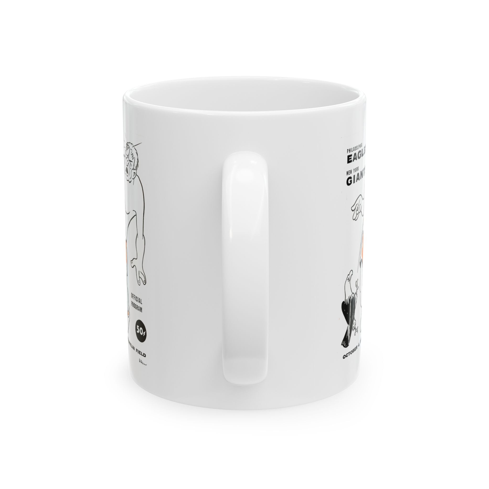 1959 Football Giants Eagles Mug | Vintage Football Ceramic Coffee Cup, 11oz and 15oz