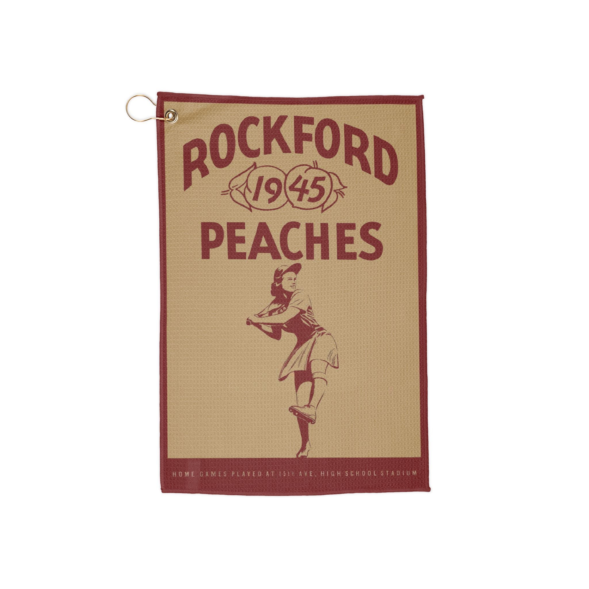 Vintage 1945 Baseball Rockford Peaches Golf Towels - Sports Towel, Retro Soft Towel, Golfing Accessory, Athletic Gift, Golf Tournament