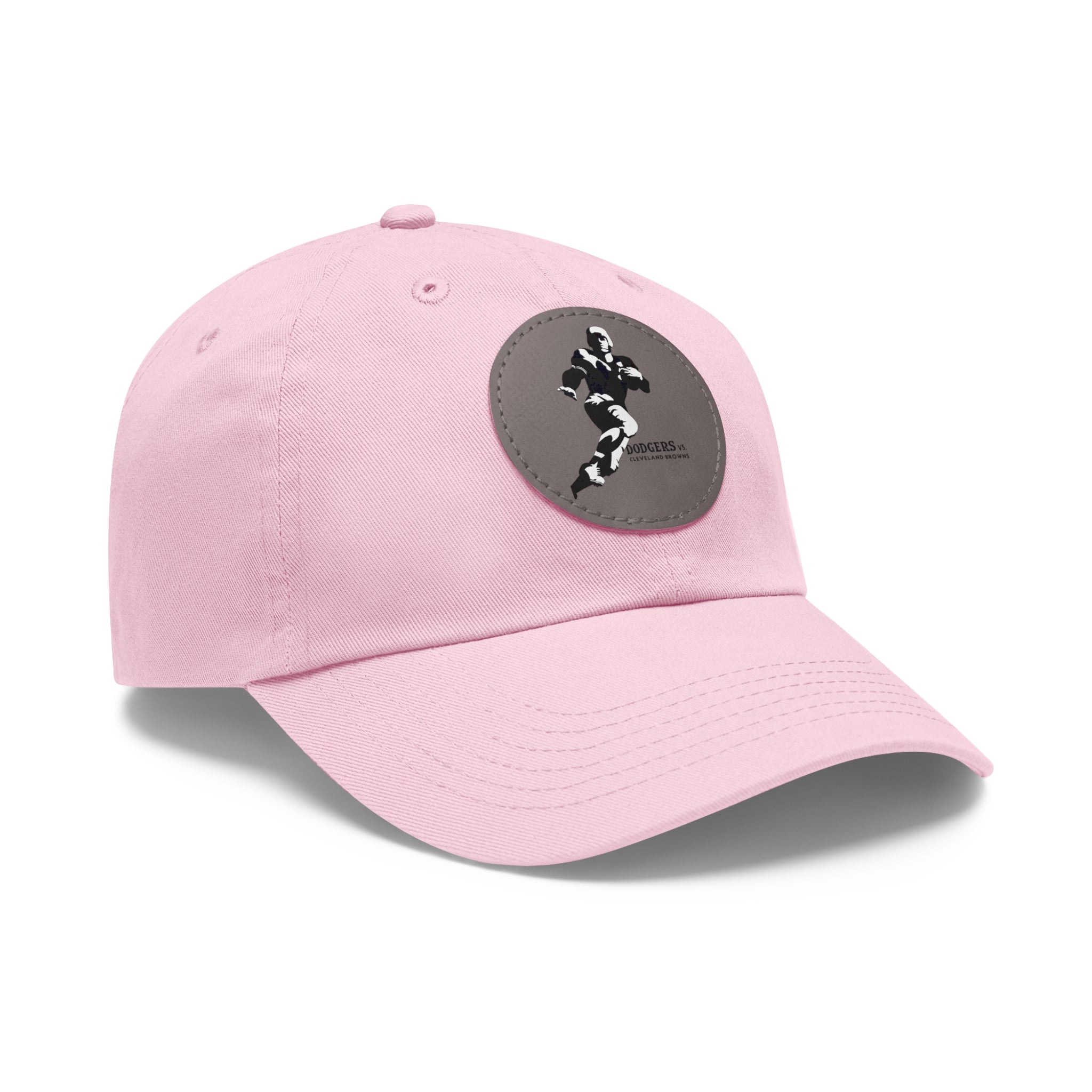 1947 Vintage Brooklyn Dodgers - Cleveland Browns Football - Dad Hat with Leather Patch (Round)