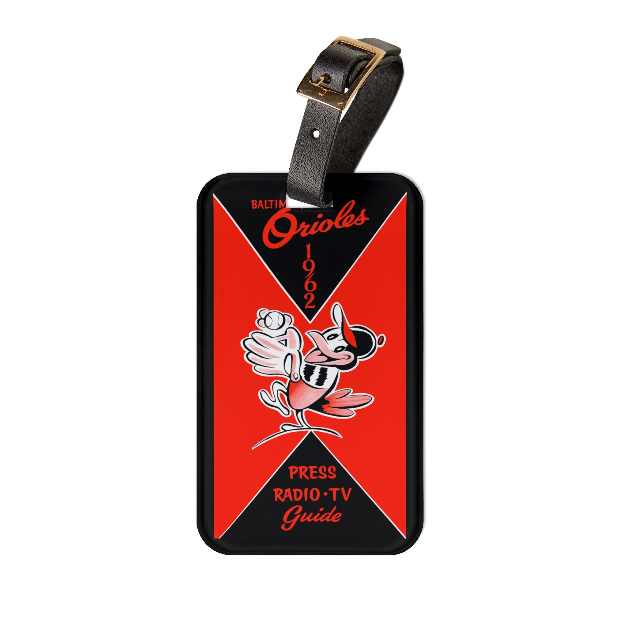 1962 Baseball Baltimore Luggage Tag | Vintage Baseball Travel ID