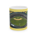 Vintage New York Postcard Yankee Stadium Ceramic Mug — Vintage Ballpark Panorama (11oz & 15oz)
