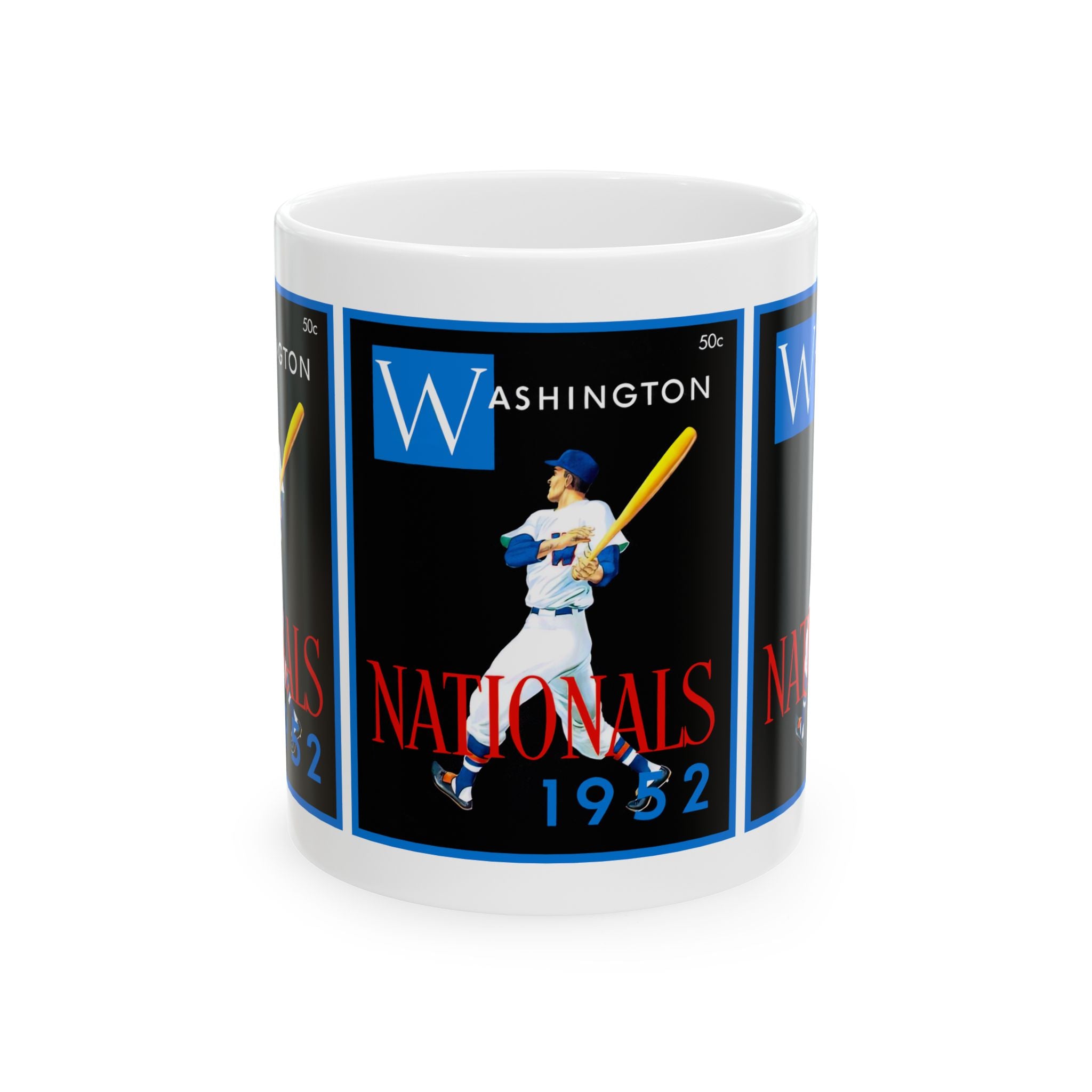 Vintage 1952 Baseball Washington Nationals Yearbook Ceramic Mug, Gift for Baseball Fans, Sports Memorabilia, Baseball Collectibles, Baseball