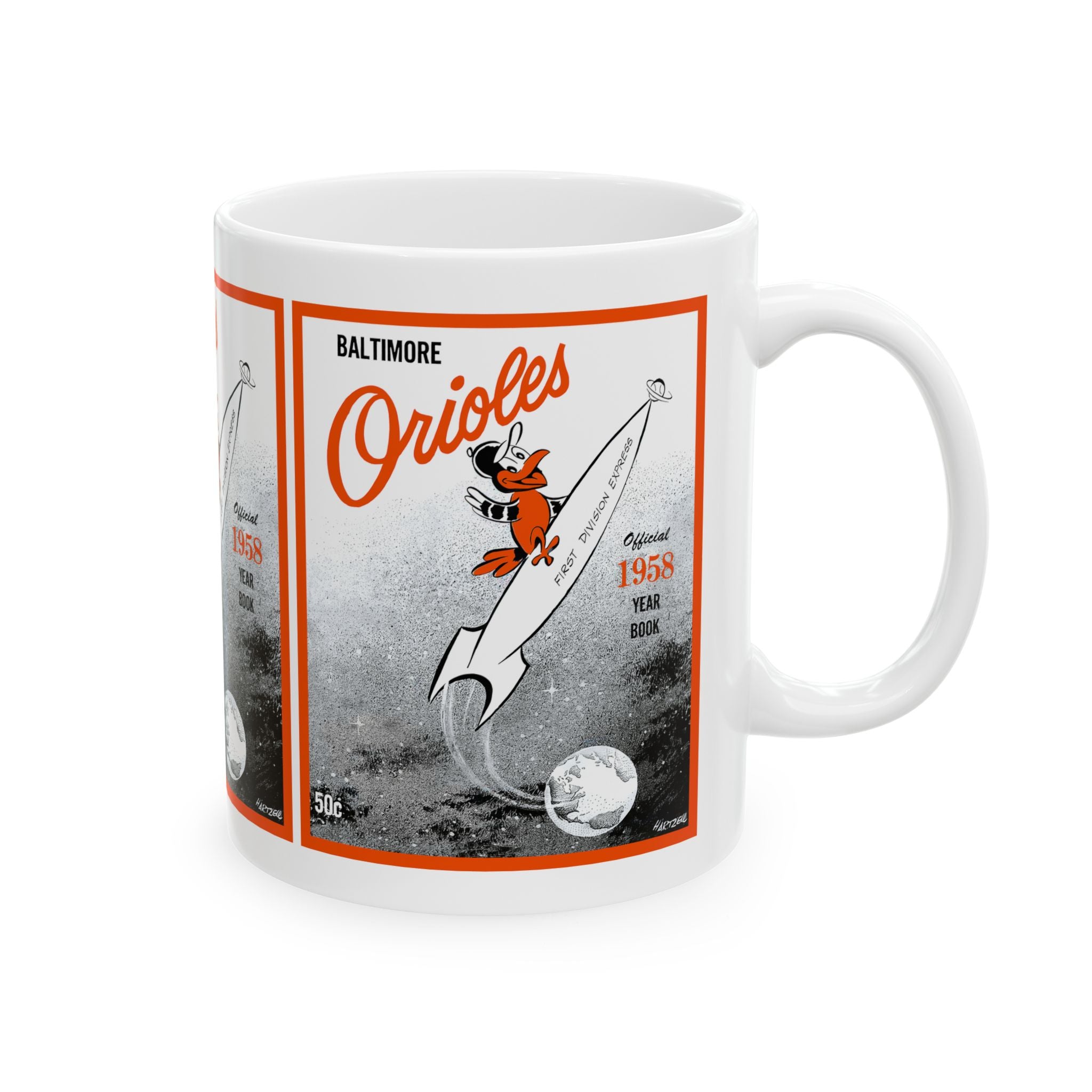 Baseball Ceramic Mug, 1958 Baltimore Baseball Decor, Sports Fan Gift, Coffee Cup, Tea Mug, Home Kitchen Decor, Baseball Lover Gift