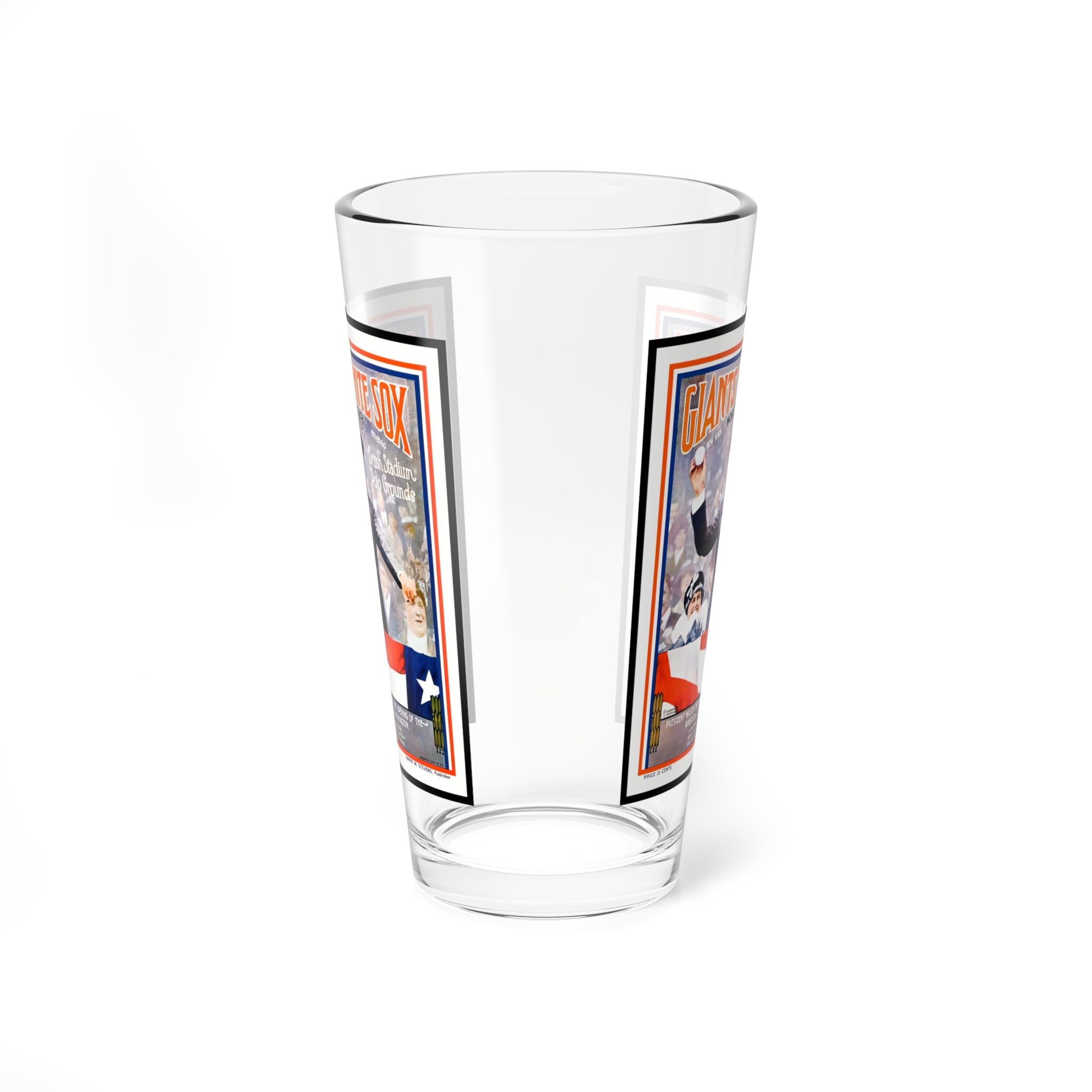 Mixing Glass, 16oz - 1917 Baseball World Series New York-Chicago, Vintage Barware Decor, Baseball Fan Gift, Sports Memorabilia, Father's Day