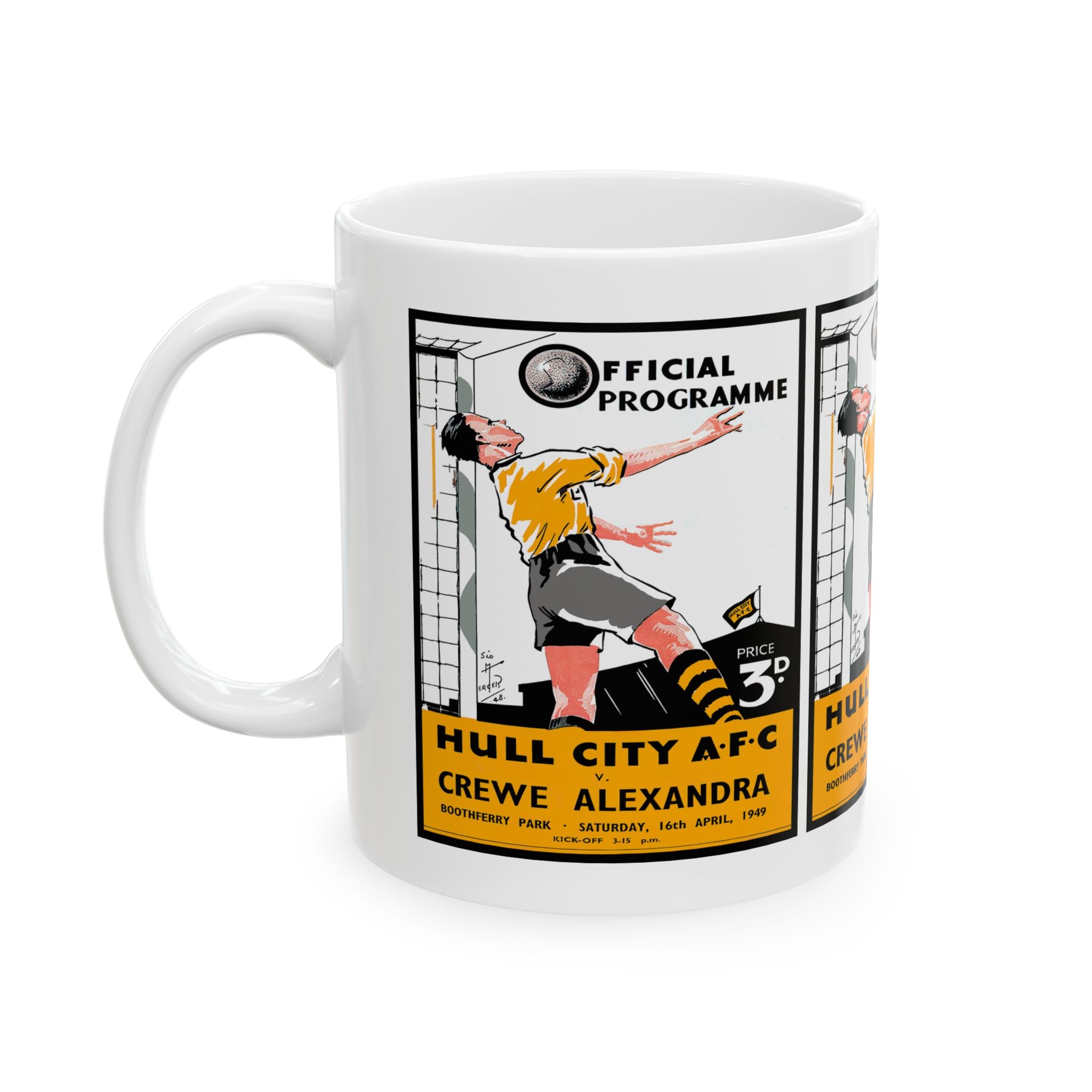 Hull City AFC 1949 Retro Crest Mug | Ceramic Football Memorabilia 11oz and 15oz