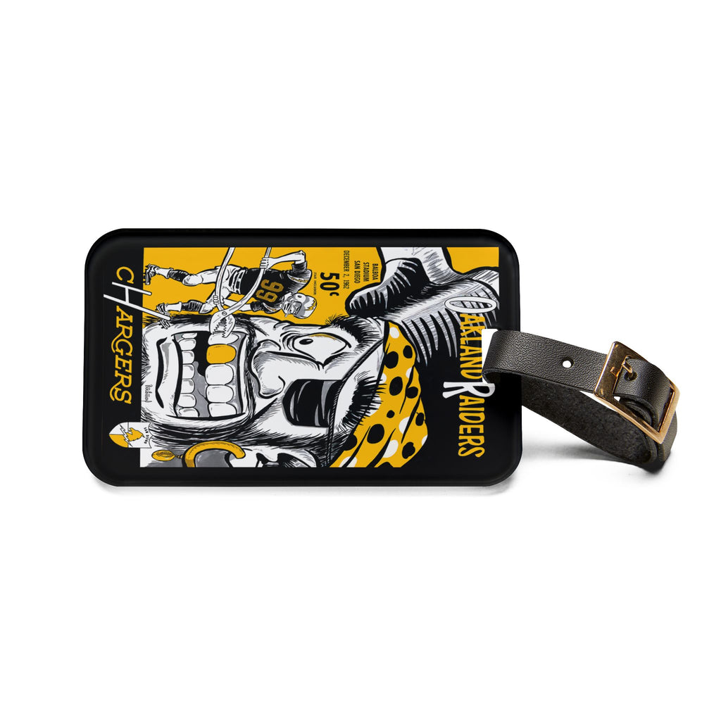 Vintage 1962 Oakland vs San Diego Football Luggage Tag