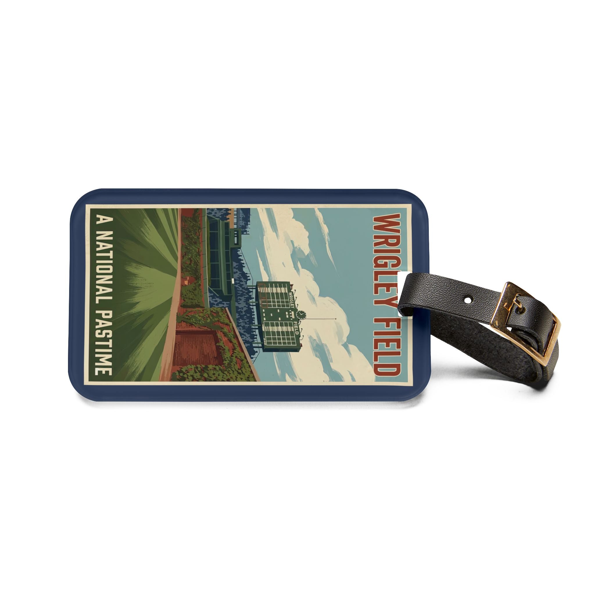 Wrigley Field Baseball Luggage Tag | Stadium Design
