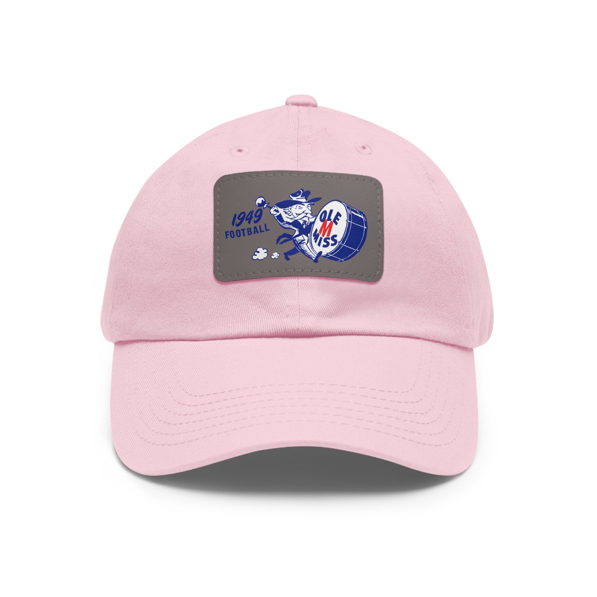 1949 Ole Miss Football - Dad Hat with Leather Patch (Rectangle)