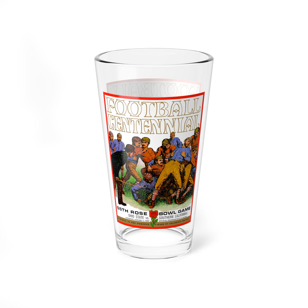 1969 Football Rose Bowl Mixing Glass — 16oz Game Day Cocktail Glass