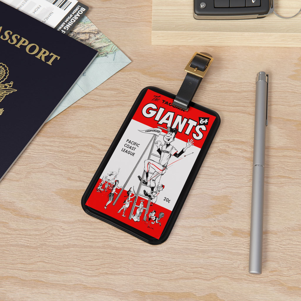 1964 Baseball Tacoma Giants Luggage Tag | Vintage Baseball Travel ID