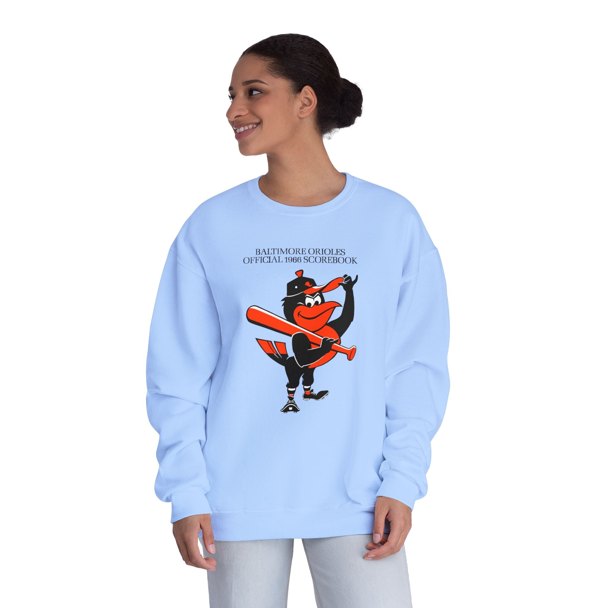 1966 Baltimore Orioles Baseball Scorecard - NuBlend® Crewneck Sweatshirt