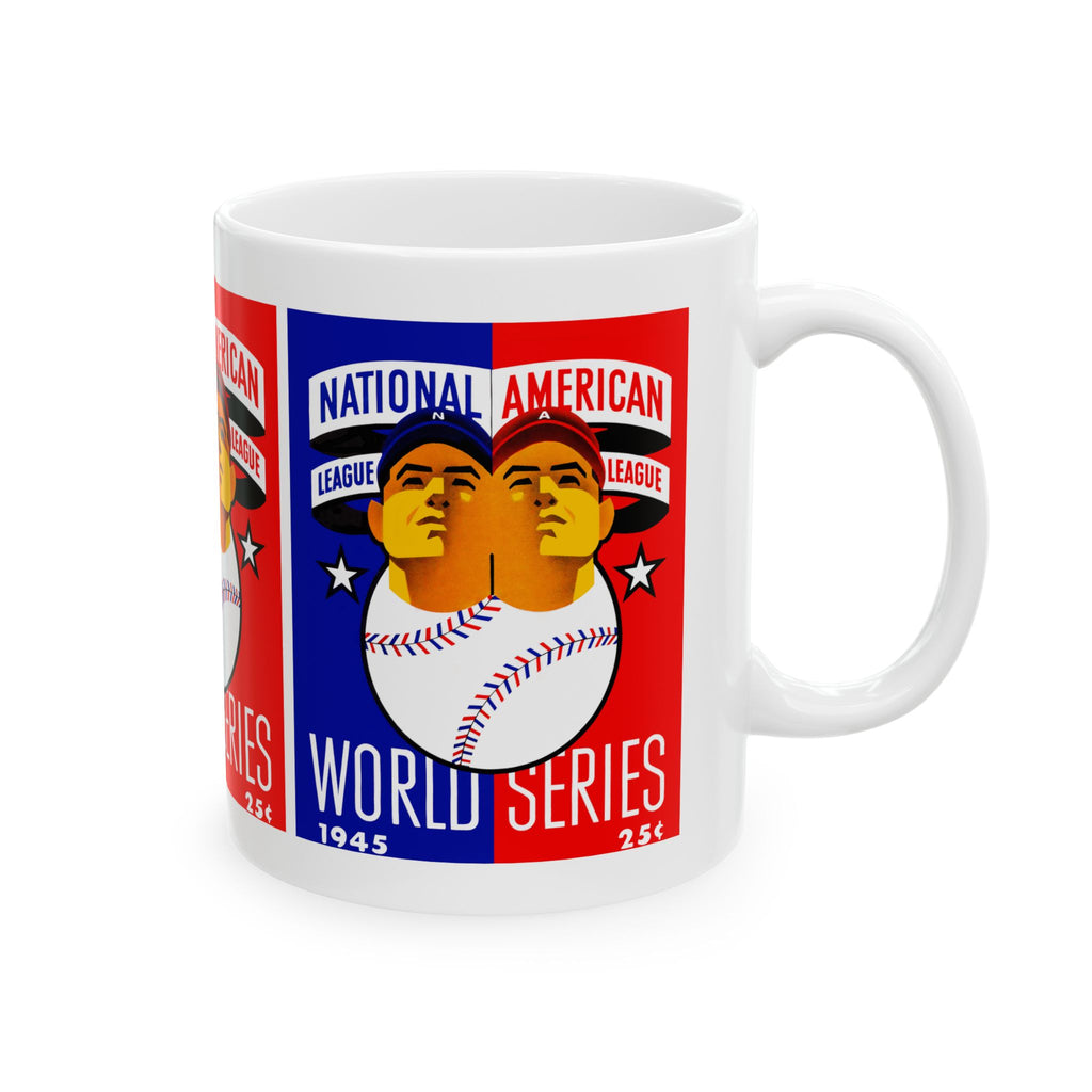 1945 World Series Vintage Baseball Ceramic Mug – National & American League 1945 Design (11oz/15oz)