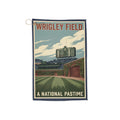 Baseball WPA Style Chicago Field View Golf Towel