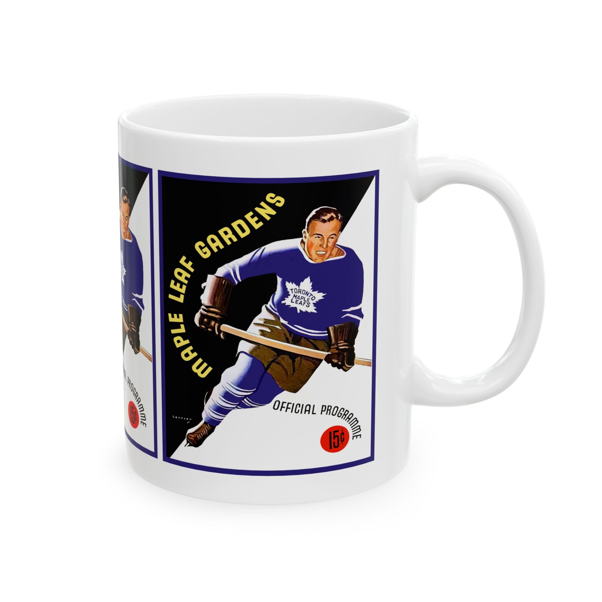 Hockey Ceramic Mug, 1938-1939 Toronto Maple Leafs Memorabilia Cup, Sports Fan Gift, Vintage Hockey Team, Hockey Collector's Item