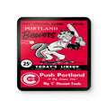1963 Portland Beavers Baseball Scorebook Cover- Corkwood Coaster Set
