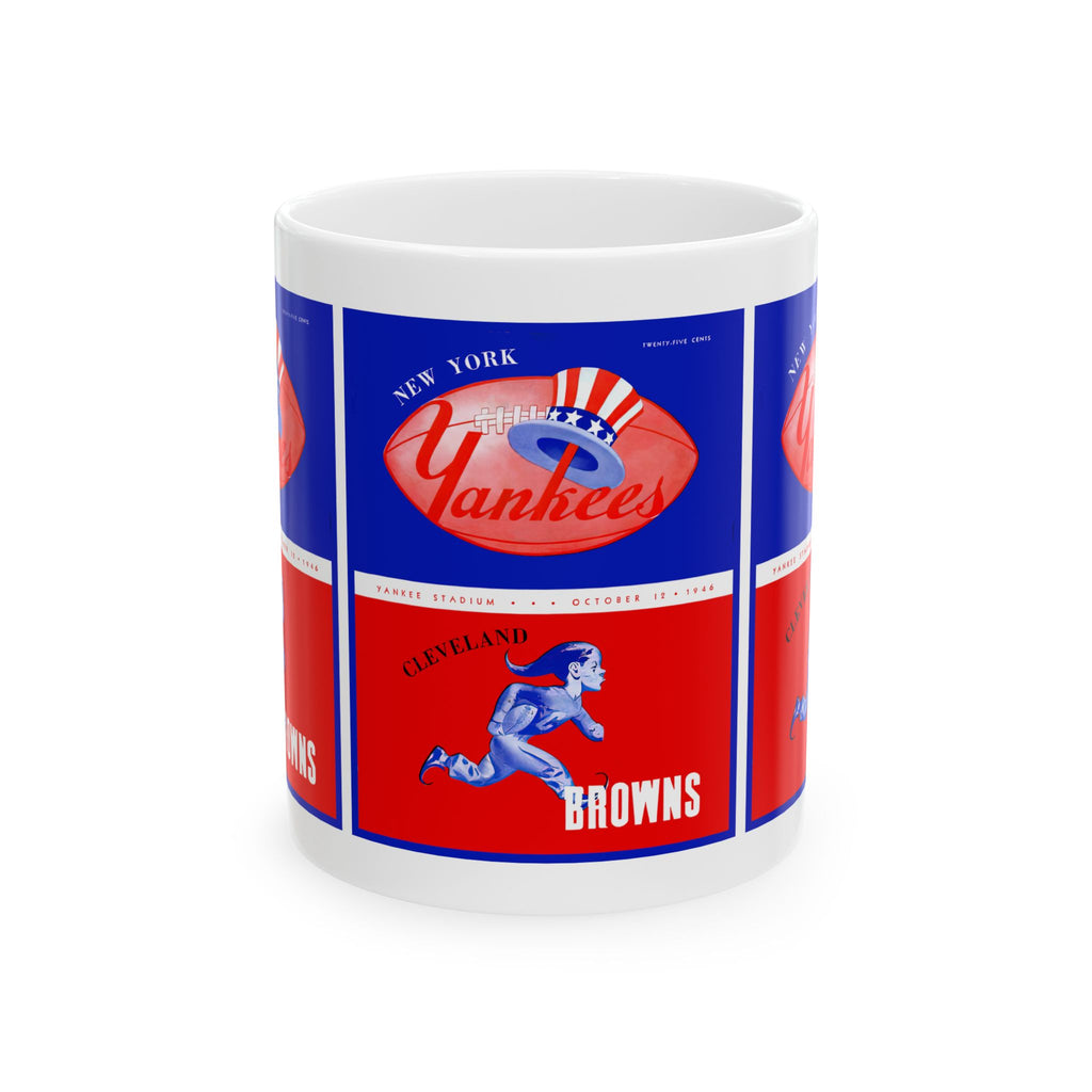 Vintage Sports Mug — 1946 New York Yankees - Cleveland Browns Football (11oz/15oz)