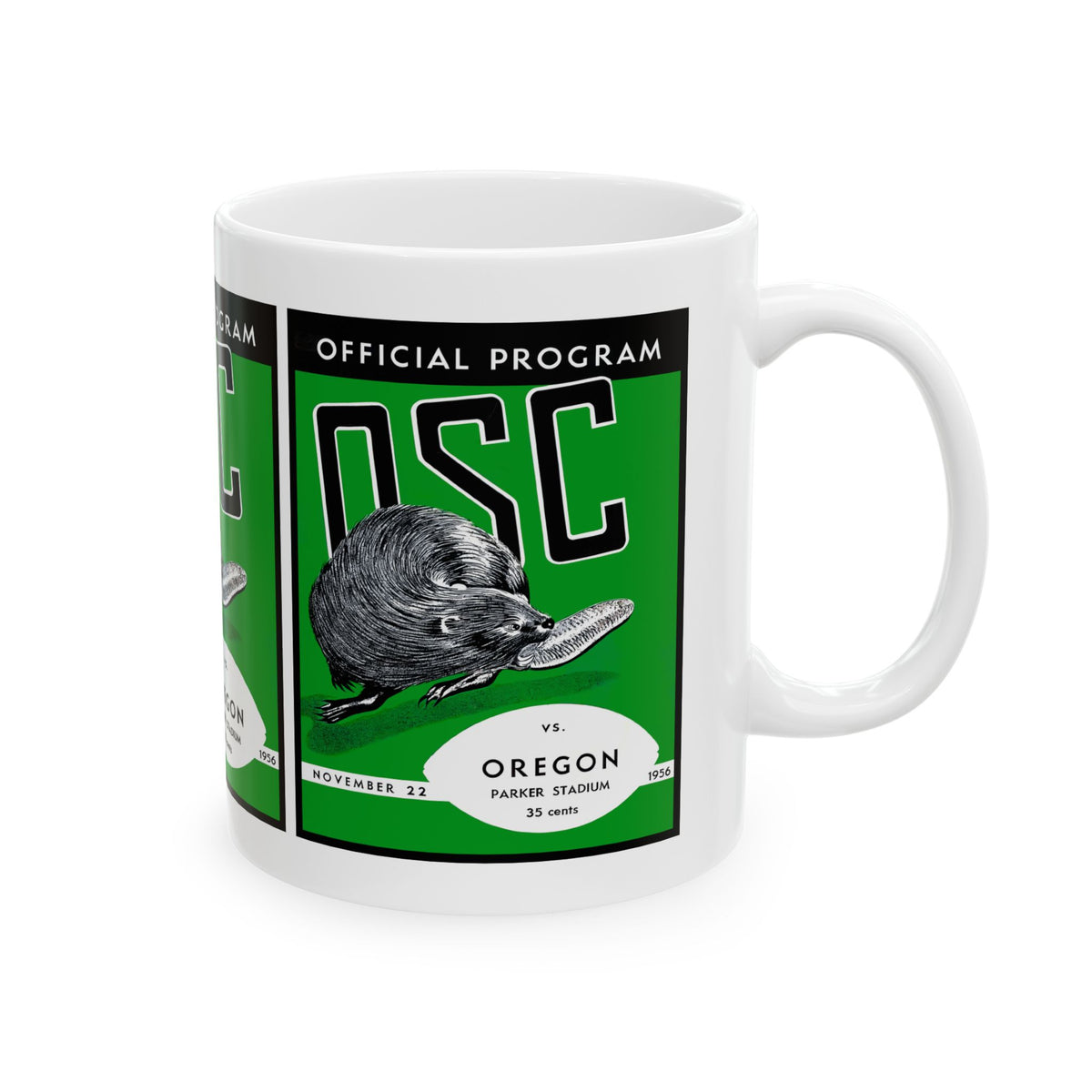 1956 Oregon State Beavers Vintage Program Ceramic Mug (11oz & 15oz)