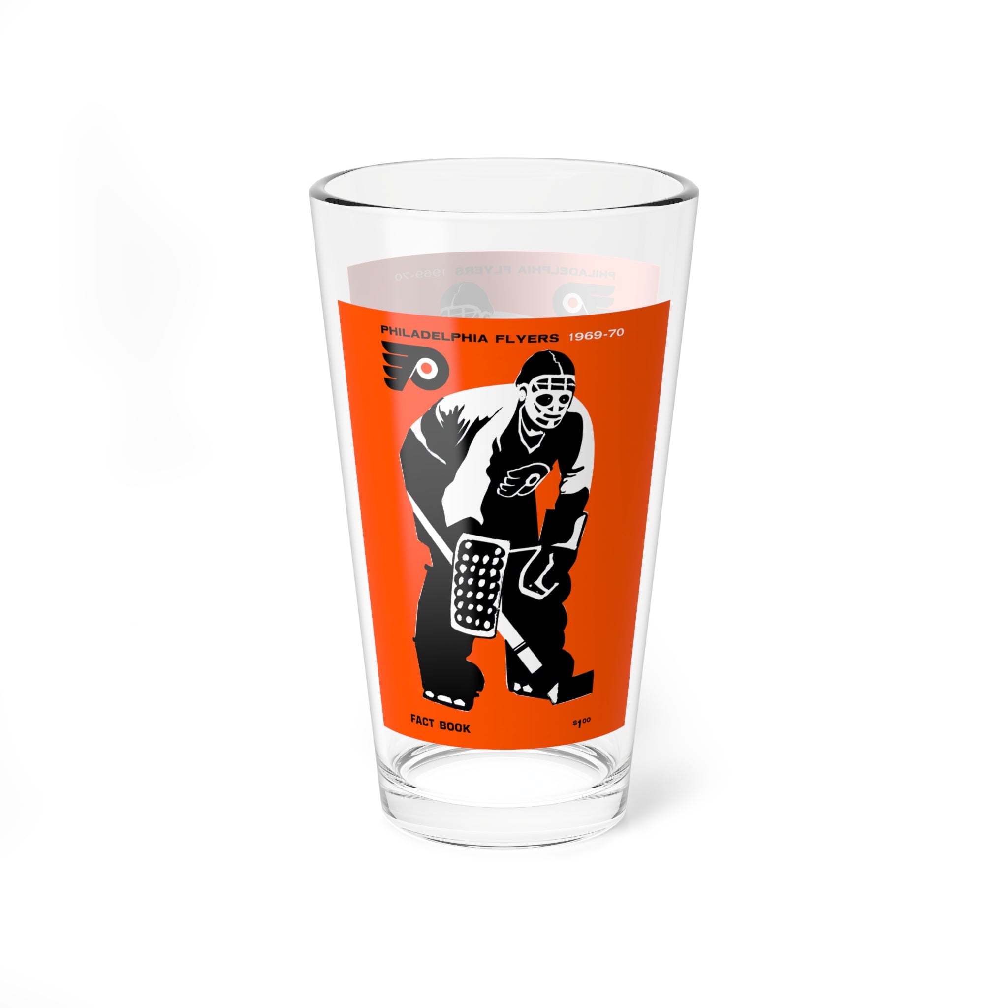 Mixing Glass, 16oz - Vintage Philadelphia Flyers Hockey Memorabilia Mug, Gift for Ice Hockey Fans, Barware Collectible, Sports Enthusiast