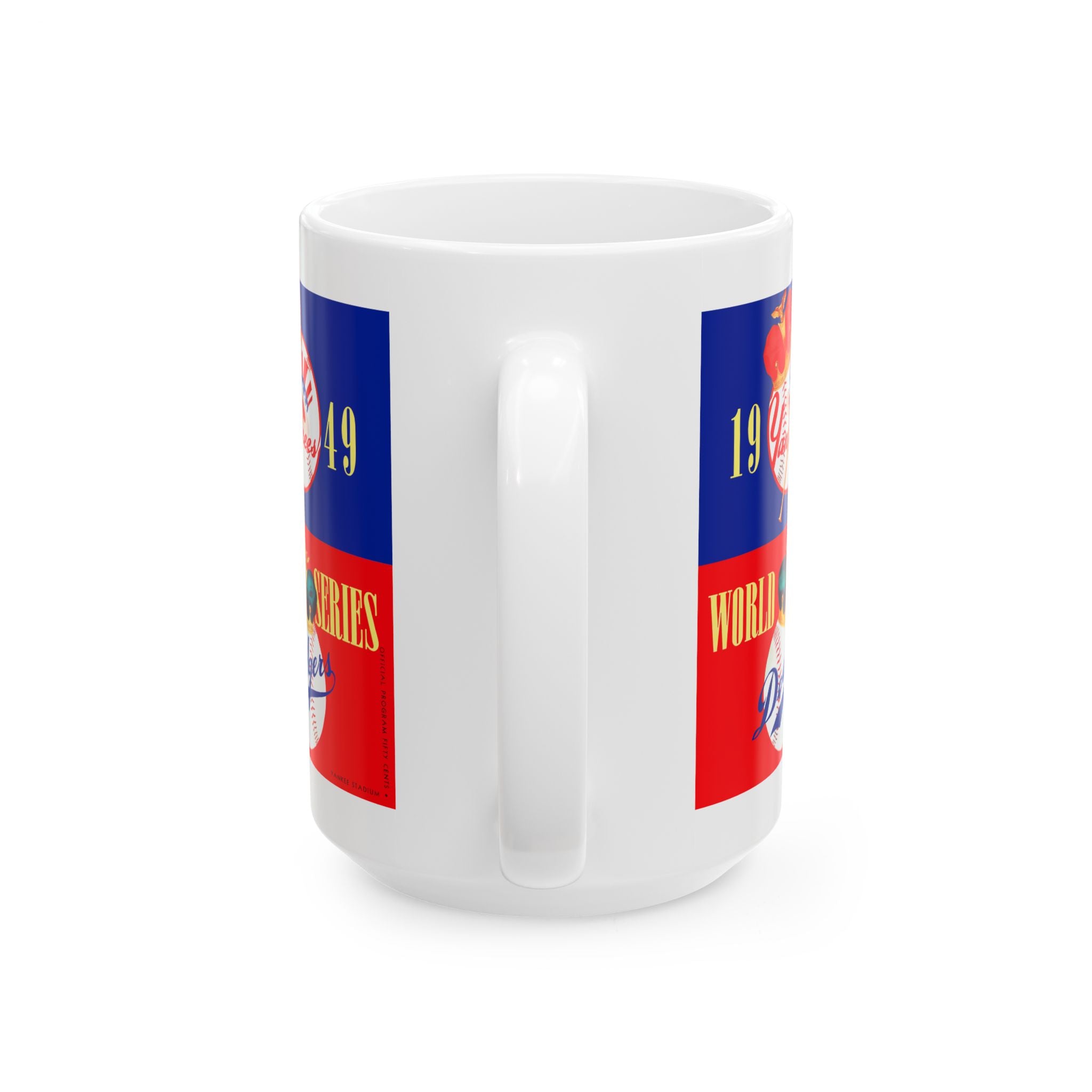 1949 Yankees vs Dodgers Baseball World Series Mug