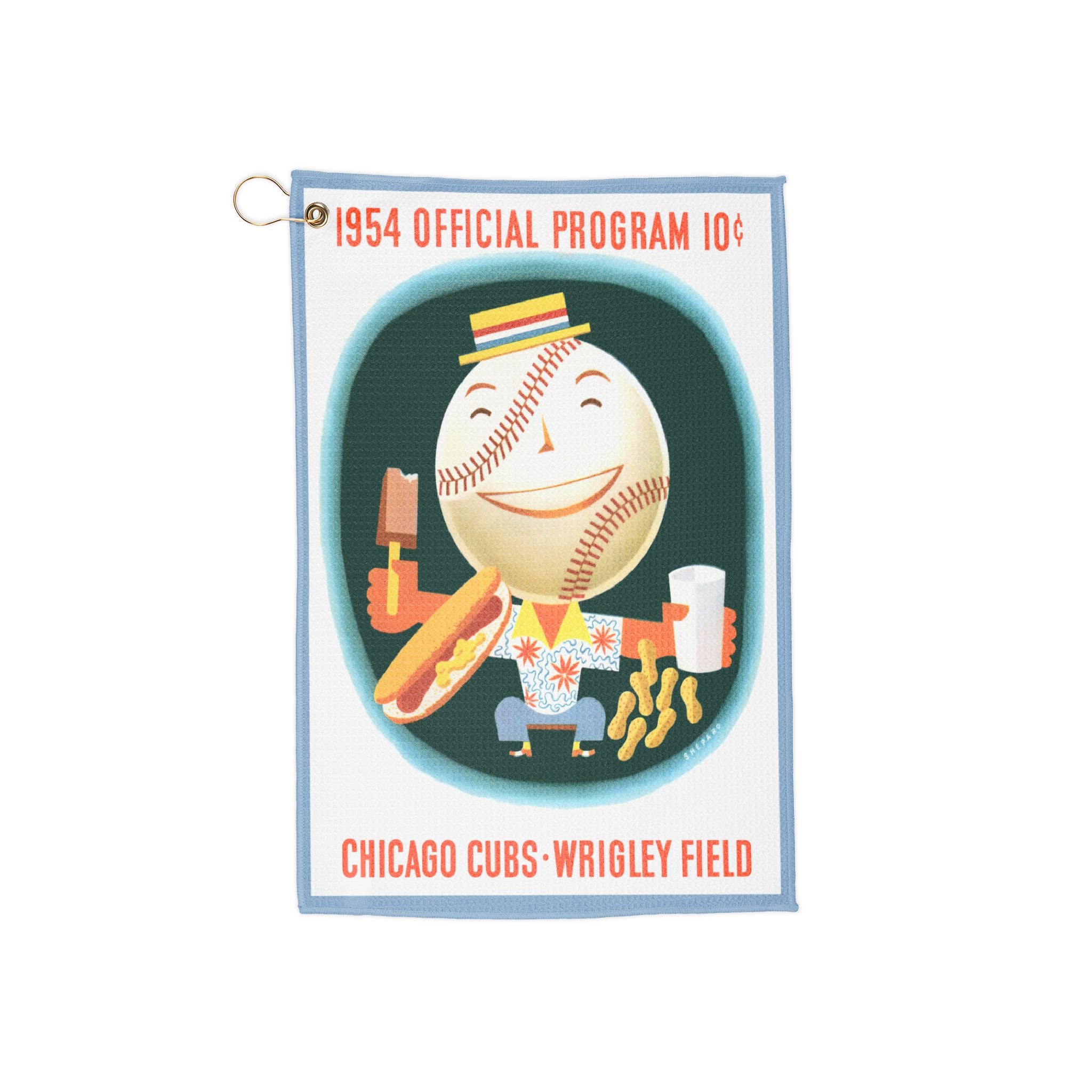 Vintage 1954 Baseball Chicago Cubs Golf Towel - Sports Fan Gift, Golf Accessories, Retro Baseball Decor, Golf Course Towel, Cubs Collectible