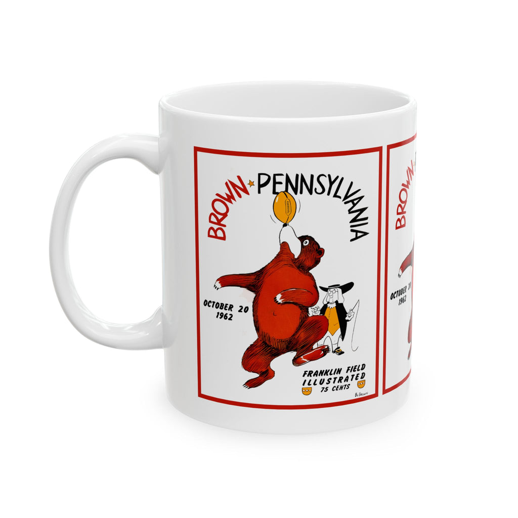 Ceramic Mug, 1962 Football Brown - Pennsylvania, Sports Fan Gift, Coffee Mug, Tea Cup, Hot Cocoa Mug, Unique Mug, Gift for Him, Gift for Her