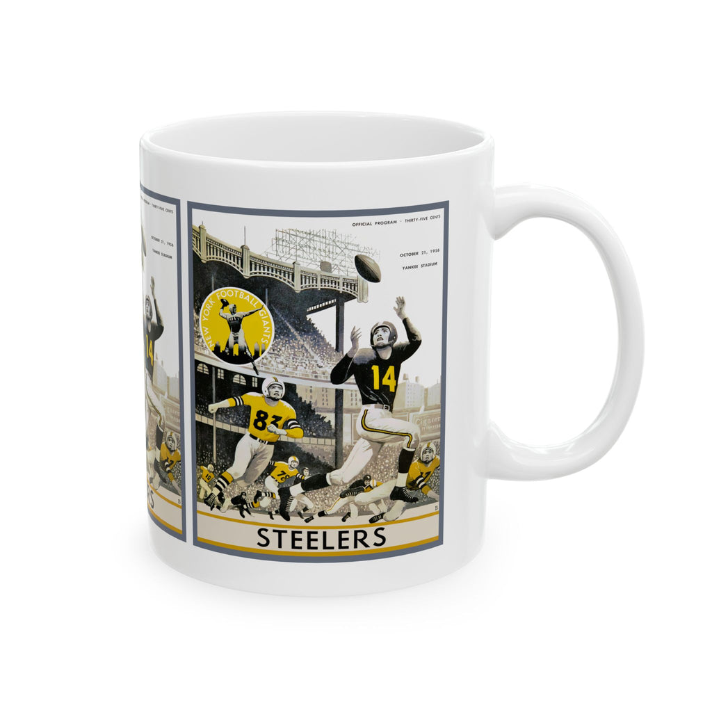 1956 Football New York Giants Steelers Program Cover - Ceramic Mug, 11oz, 15oz