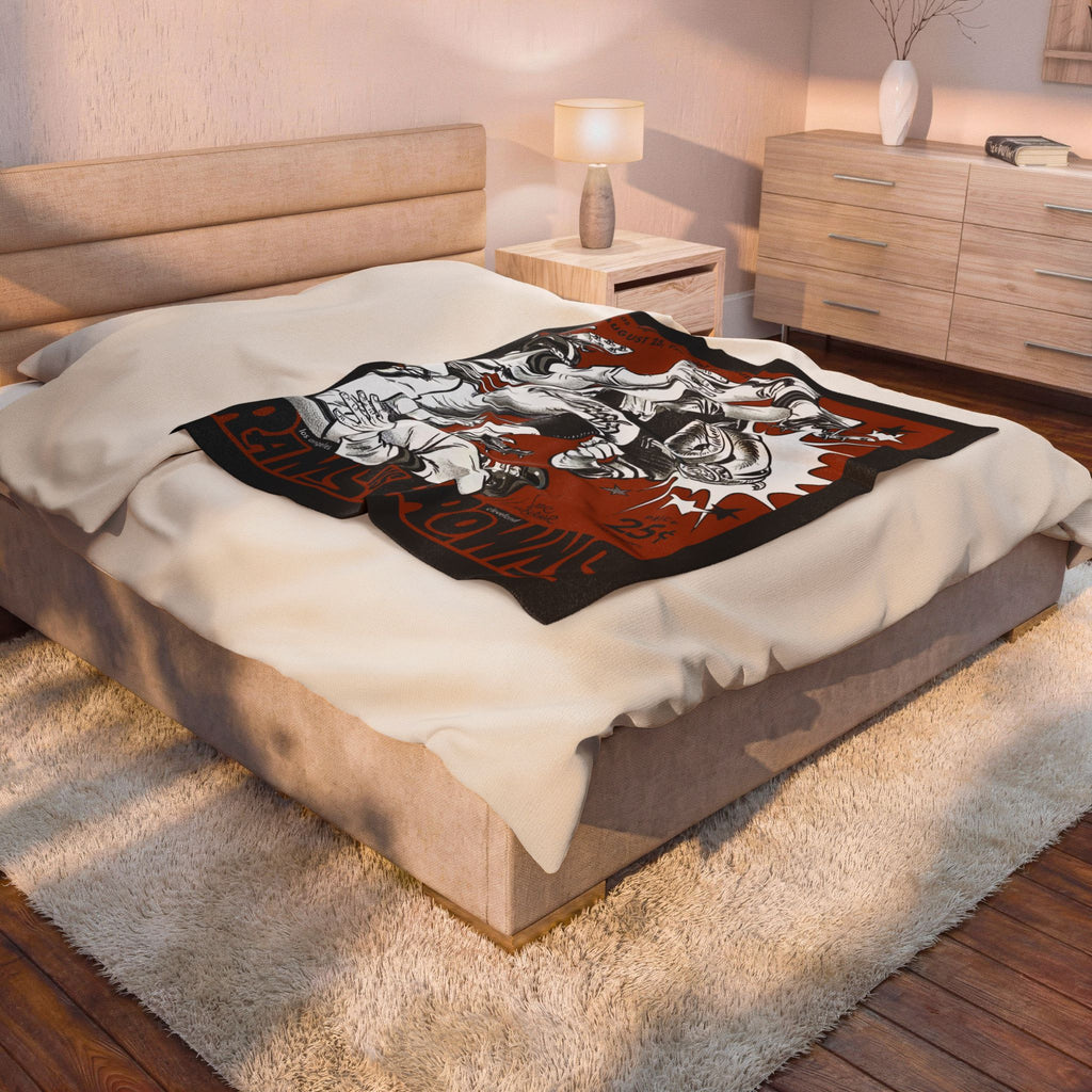 1961 Rams vs Browns Vintage Football Velveteen Plush Blanket