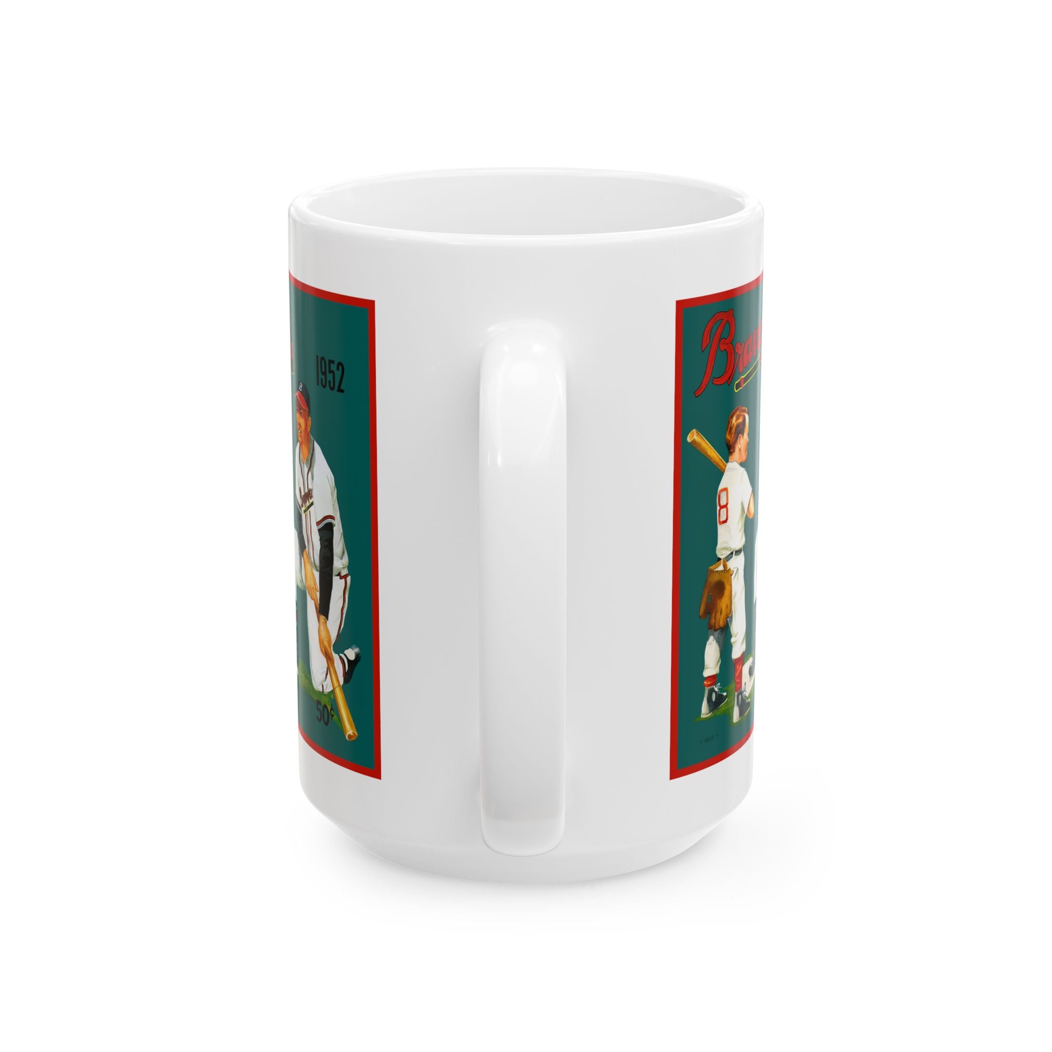 Vintage 1952 Baseball Boston Braves Yearbook Ceramic Mug, Sports Fan Gift, Baseball Memorabilia Mug, Baseball Collectible Mug, Baseball Gift