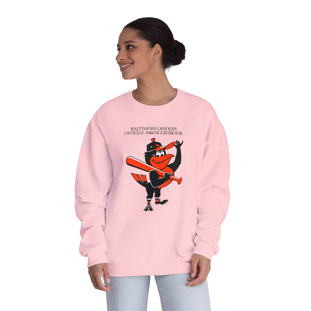 1966 Baltimore Orioles Baseball Scorecard - NuBlend® Crewneck Sweatshirt