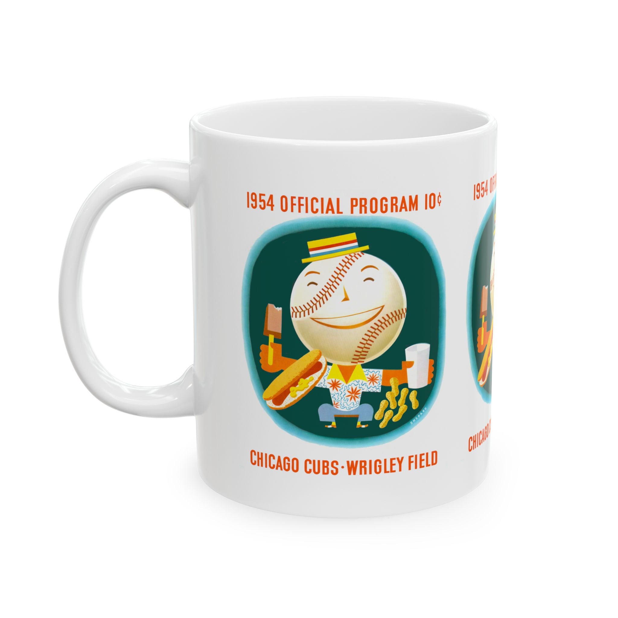 Ceramic Mug, 1954 Baseball Chicago Cubs, Sports Fan Gift, Baseball Memorabilia, Coffee Mug, Tea Cup, Gift for Dad, Baseball Lover Present