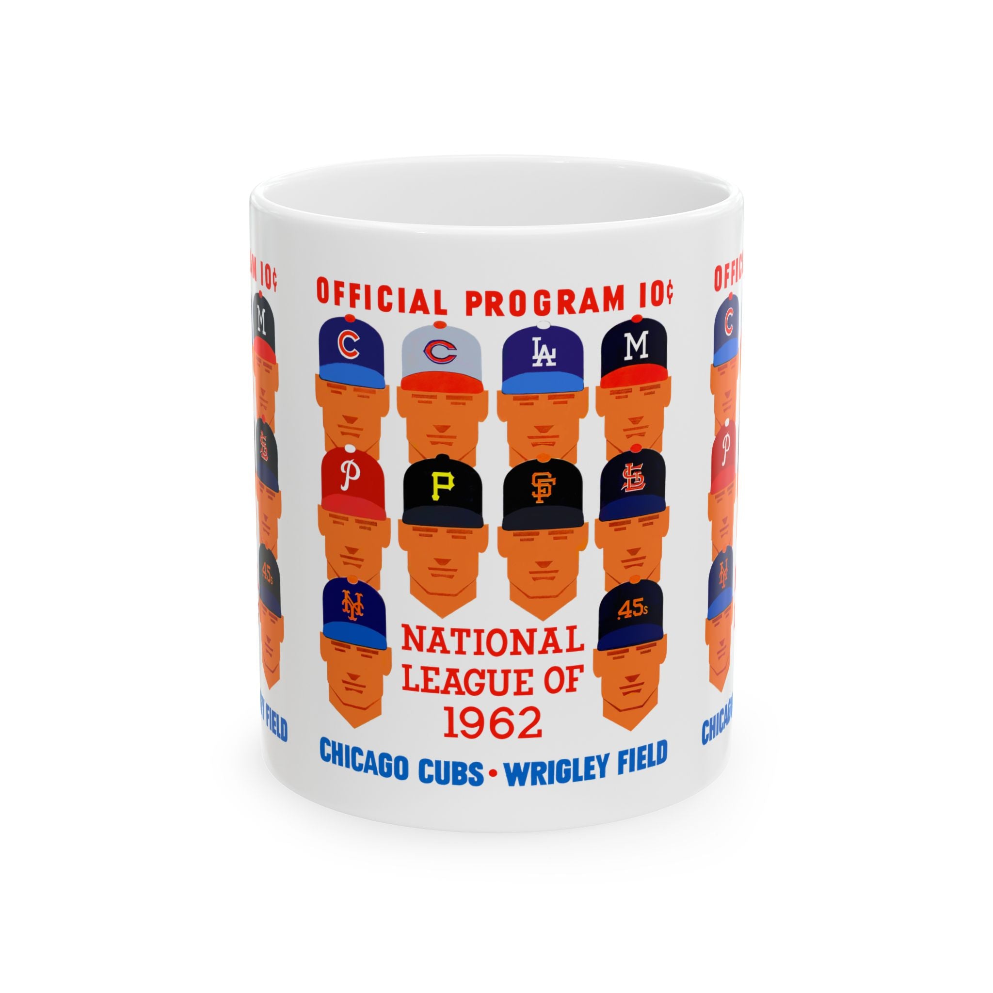 Ceramic Mug - 1962 Vintage Cubs Baseball Program - National League, Coffee Cup, Tea Mug, Sports Fan Gift, Baseball Memorabilia, Home Office