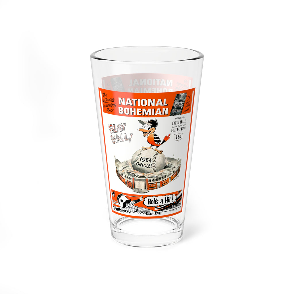 Mixing Glass, 16oz - 1954 Baseball Baltimore Orioles, Unique Gift for Baseball Fans, Glassware, Drinking Glass, Sports Memorabilia,