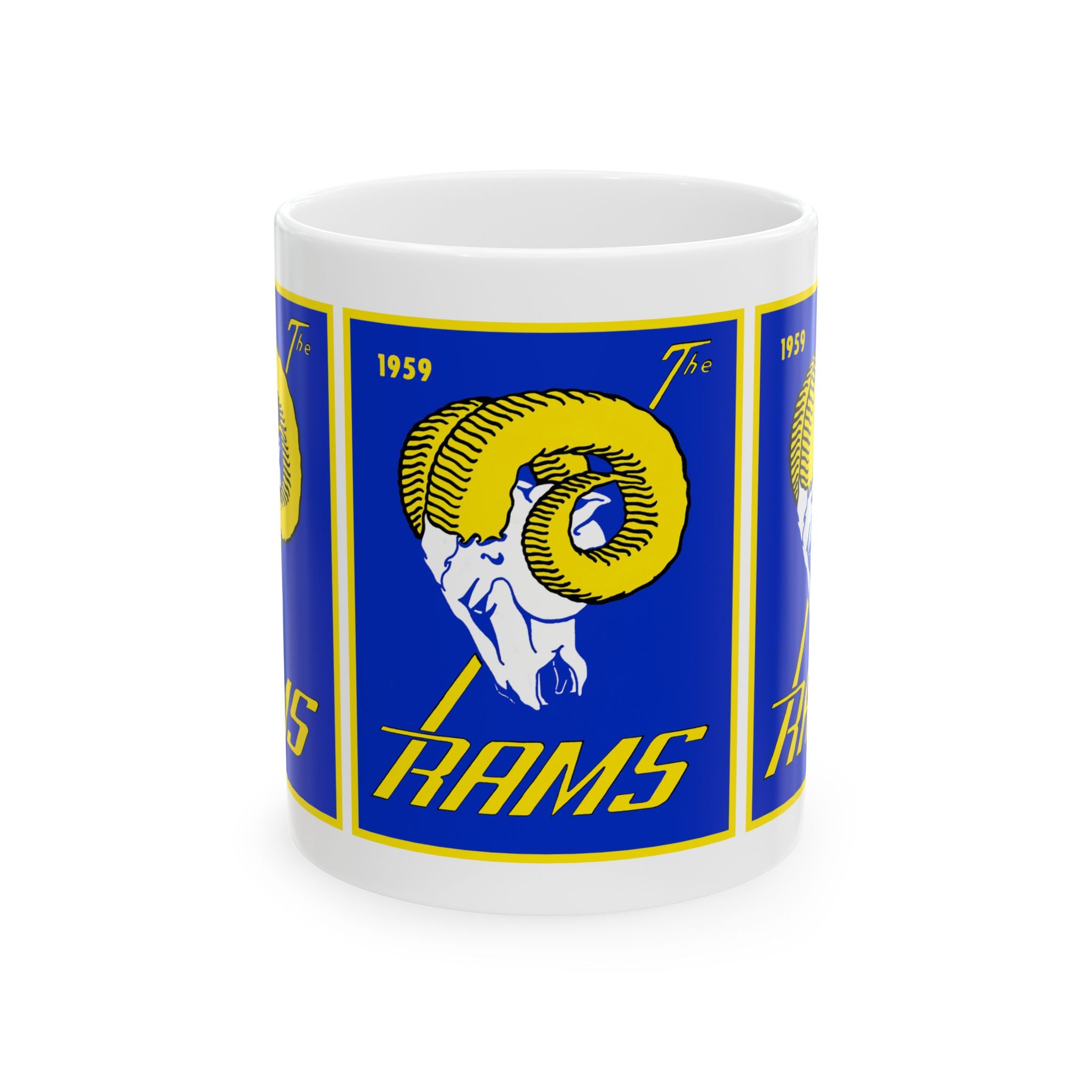 Ceramic Mug, 1959 Football Los Angeles Rams Yearbook, Vintage Rams Fan Gift, Football Memorabilia Mug, Sports Collector Cup, LA Rams Fan