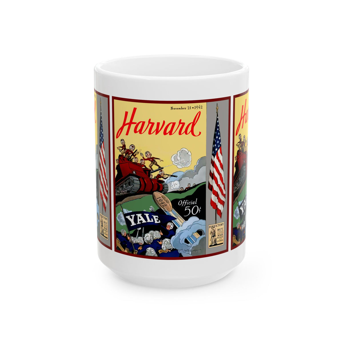 1942 Harvard Yale Vintage Football Program Ceramic Mug – Retro College Game Cover (11oz/15oz)